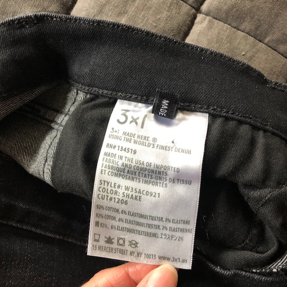 3x1  W3 Straight Authentic Crop Jeans 27 - Picture 6 of 6